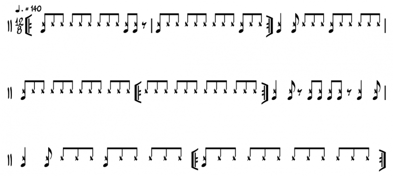 Figure 3 : Breaks rythmiques d’un groupe originaire de Saint-Louis défilant au dipavali